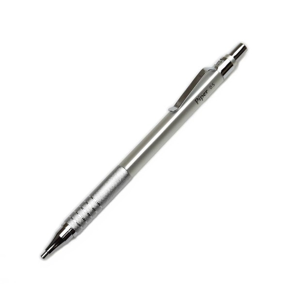 PIPER Quadrata Metal Mechanical Pencil 0.5mm with Erasers and HB