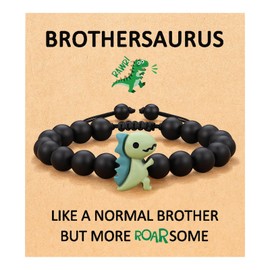 ORISPRE Gifts for Brother in Law, Brother Gifts from Sister, Big Brother Gift Cool Dinosaur Gifts Bracelet Birthday Christmas Gifts for Boys