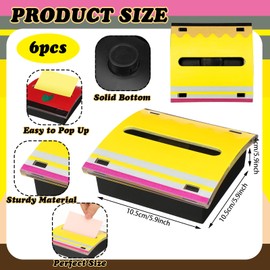 Eaasty 6 Pcs Back to School Gifts Teacher Sticky Note Dispenser Composition Notebook Pencil Crayon Pop up Sticky Note Holder for Teacher Gift Classroom School Decor Office Desk Accessory