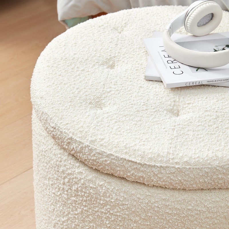 DormCo 2East™ - Storage Comfort Seat Ottoman - White