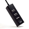 ewent 4 Port USB 2.0 Hub - Black, EW1123