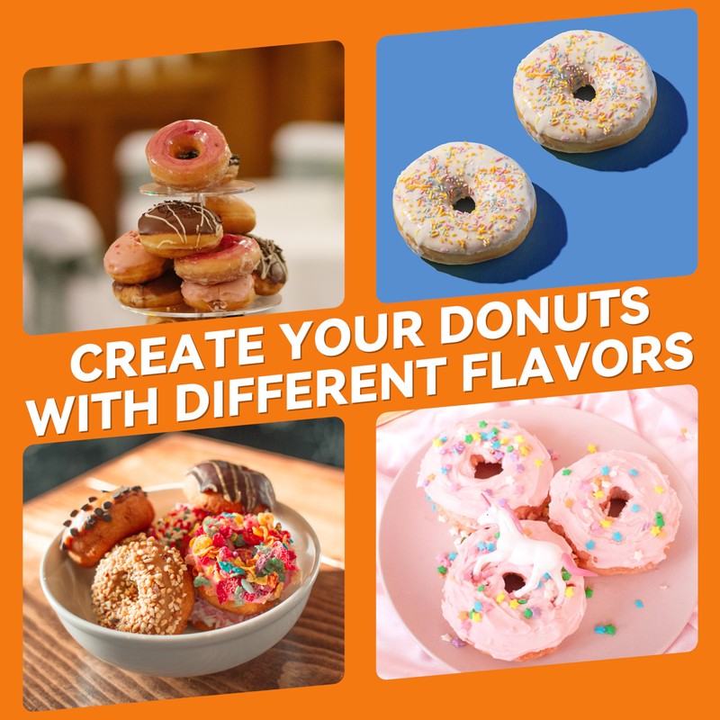 Baker's Friend Mini Donut Maker Machine, Bake 12 Mini Doughnuts,