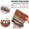 LEEXTON Women's Cross-Body Shoulder Bag, Pochette, 2-Way, Genuine Leather, Lightweight,