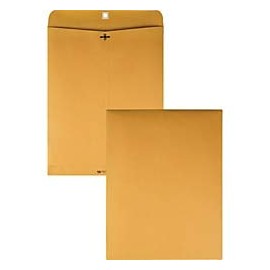 Quality Park 37910 Gummed Clasp Envelope, 28Lb, 12-Inch x15-1/2-Inch, 100/BX, Kraft