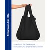 Notabag Original Water Resistant Reusable Foldable Bag and Backpack (Black),