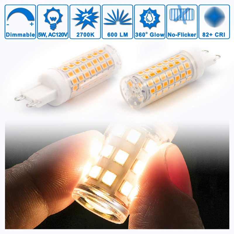Ziomitus Dimmable G9 Led Bulbs 5W Replace 40W 50W 60W