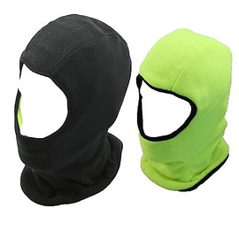 Heatwave Mens Hi Vis Helmet Balaclava Thermal Winter Black Yellow 3 in 1 Hood Stay Safe Warm On The Job With High Visibility Gear, Yellow