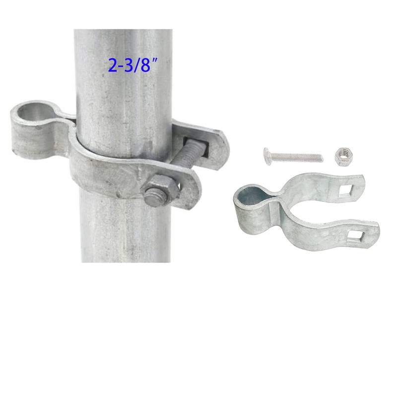 2 Pack 2-3/8inch Chain Link Fence Frame Gate Post Hinge/Galvanized