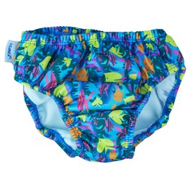 FINIS Swimming Diaper - Reusable Swim Diaper for Infants & Toddlers - Baby Swimming Essentials - UPF 50+ - Elastic Fit - Fish, XL