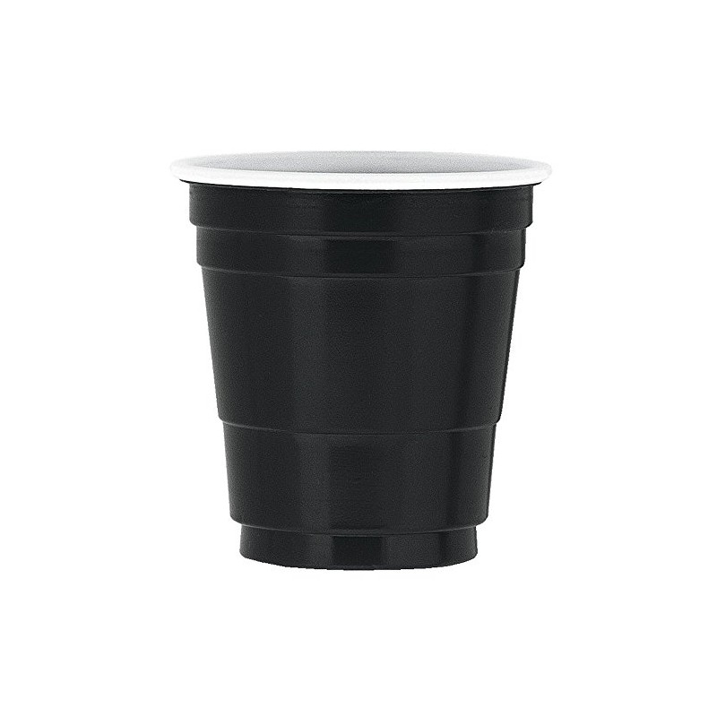 Black Disposable Plastic Shot Glasses - 2oz, 20 Pieces |