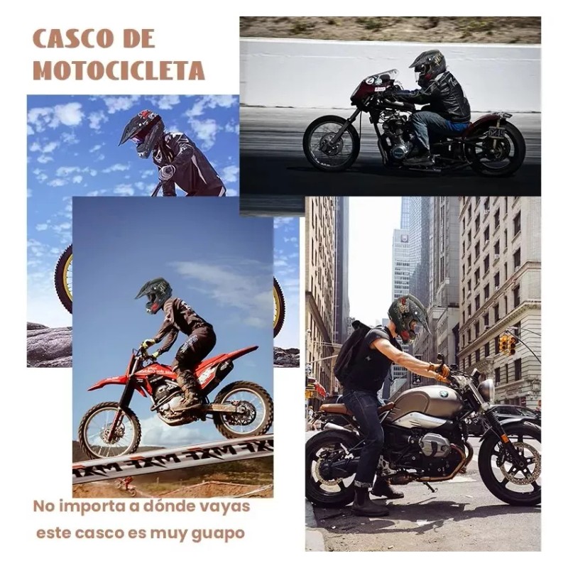 DIUNASENGCH Casco De Motocross Certificado + Regalo