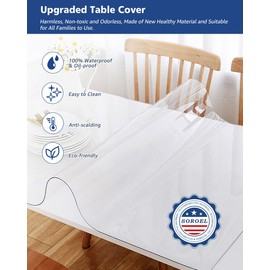 40X78 Inch Clear Plastic Table Cover on Top of Coffee Dining Table Computer Office Desk Pad Protector Durable Heavy Duty Desktop Cover Mat Vinyl Tablecloth for Furniture Surface Protection