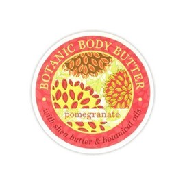 Greenwich Bay Trading Company Botanic Body Butter with Shea Butter and Cocoa Butter 8oz Tub (Pomegranate)