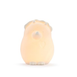 DEMDACO Nighty Night LED 5.5 x 4 Inch Quality Dolomite Illuminated Nursery Bedroom Nightlight Figurine, Classic White, Dinosaur