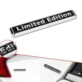 x xotic tech 1pc Universal Limited Edition Logo Emblem Metal Badge Sticker Decal for Side Fender Trunk Compatible with Most Cars (9.5cm x 1.5cm Black)