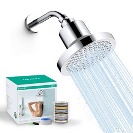 FASDUNT Filtered Shower Head, Anti-Clog High Pressure Shower Heads with 20-Stage Filter for Softening Hard Water to Improve Hair and Skin Problems