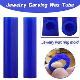 GJ FAFA Ring Wax Carving Kit Carving Wax Ring Tubes with Wax Tube Hole Expander and File for Rings Casting Model Making(4PCS)