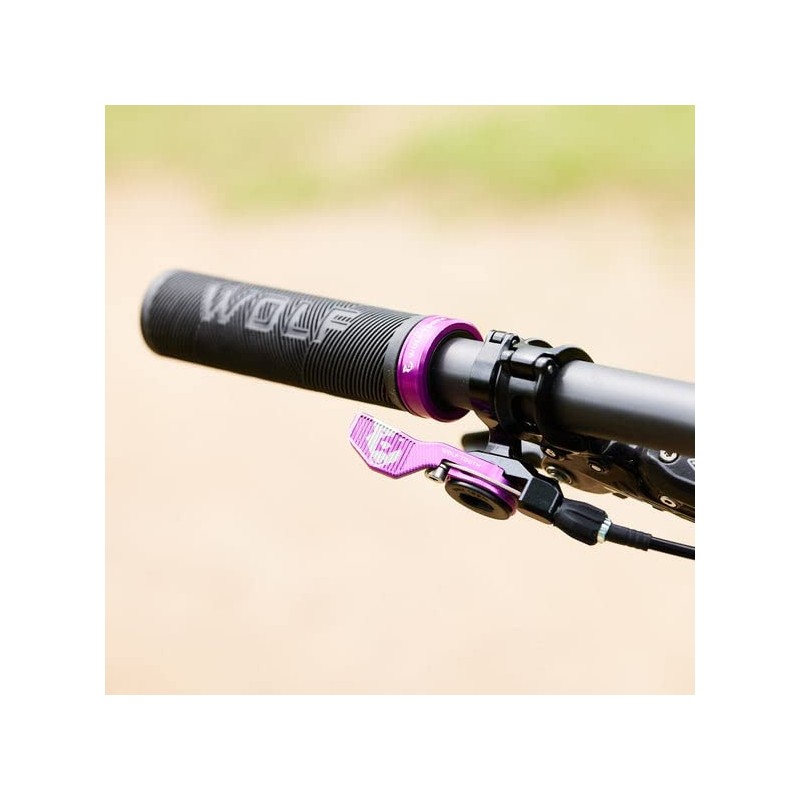 Wolf Tooth Echo Lock-On Grip – Black Grip with Purple