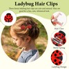 6 Pcs Cute Red Ladybug Hair Cllips, Small Claw Clips