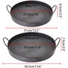 Hipiwe Set of 2 Industrial Style Metal Iron Serving Tray