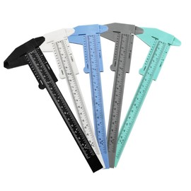 BIUDECO 5pcs Eyebrow Measurement Ruler Double Scale Caliper Brow Ruler Portable Makeup Tool