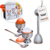 TOPANBIETER 999 Stainless Steel Egg Topper Set of 5 -