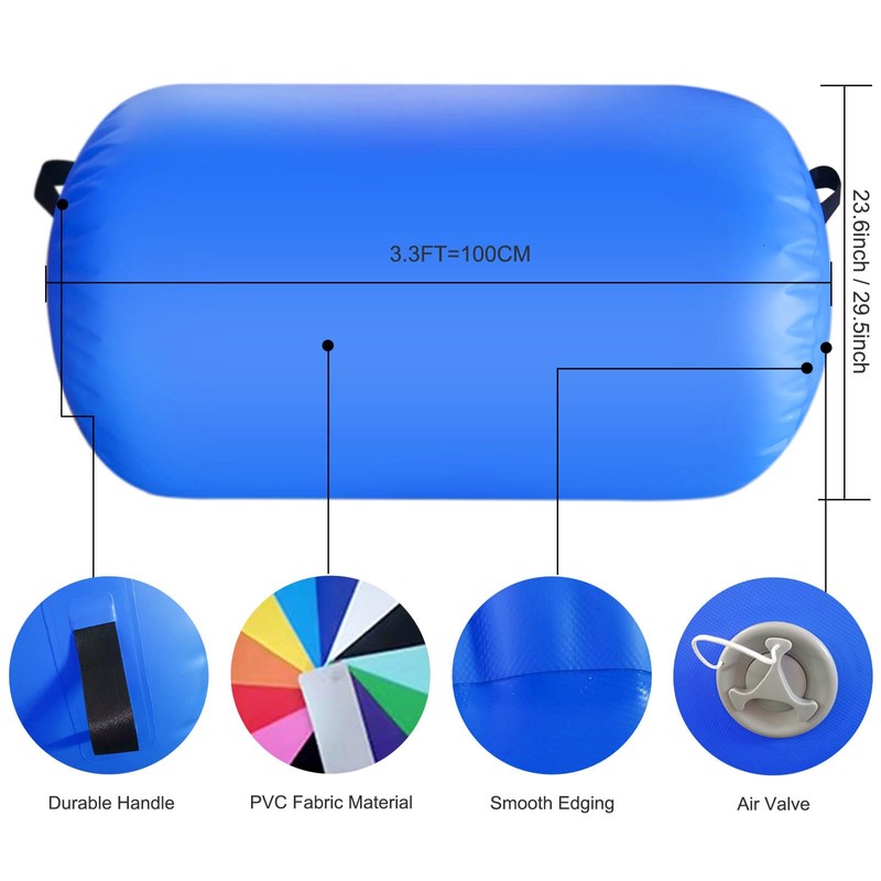 TOSPORT Air Roller Gymnastics Mat 60 75 cm Inflatable Air