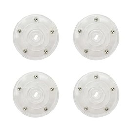 Geesatis 4 Pcs Tiny Lazy Susan 3 inch Acrylic Turntable Organizer Bearings Round Swivel Plate, Smooth Swivel Plate for Kitchen Base Turn Dining Table, Clear