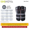 UNINOVA High Visibility Safety Vest - Multi Pockets Reflective Mesh