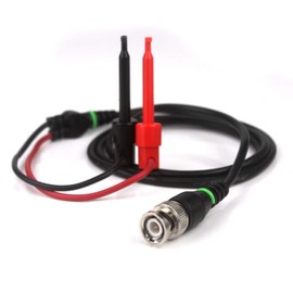 Aofan BNC Oscilloscope Male to Dual Test Hook Clip Test Cable Measuring Cable 110 cm