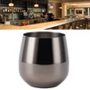 Stainless Steel Wine Glass Stemless Egg Shape 550ml Unbreakable Portable