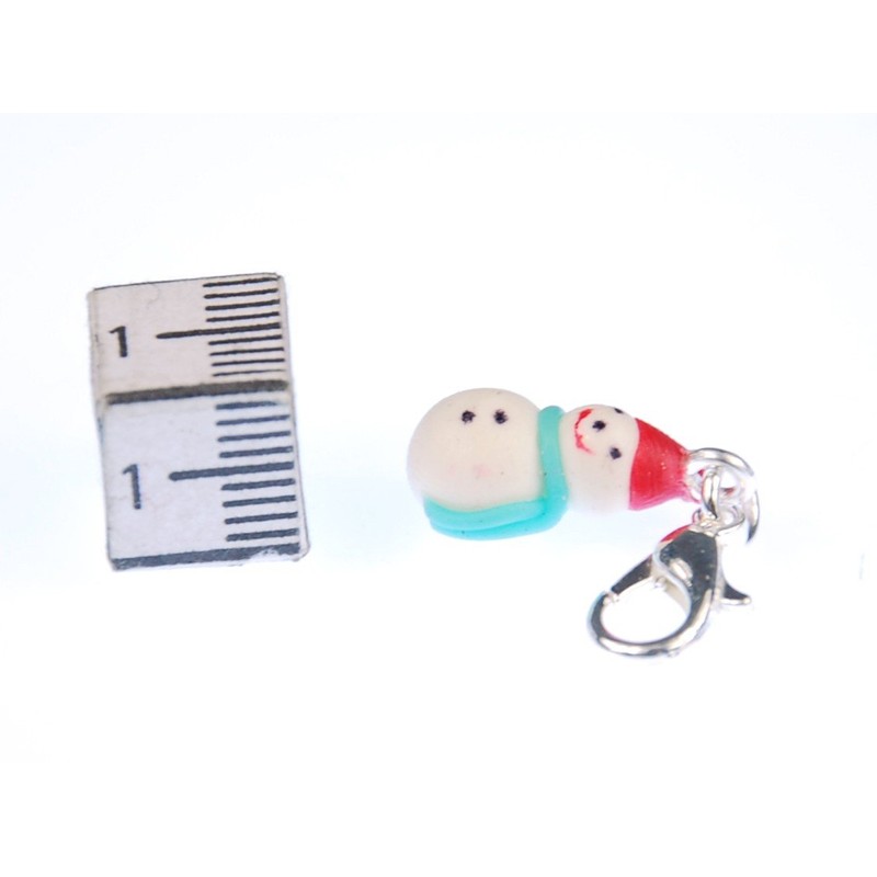 Snowman Charm Pendant Snow Bright Mix Stick Pendant with Hat