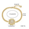 FRUMOS 14K Gold Plated Cubic Zirconia Bracelet Gold Heart Bracelets