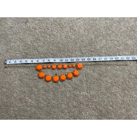 Unbranded Statement Bubble Bib Necklace, Orange Big Chunky Chic*