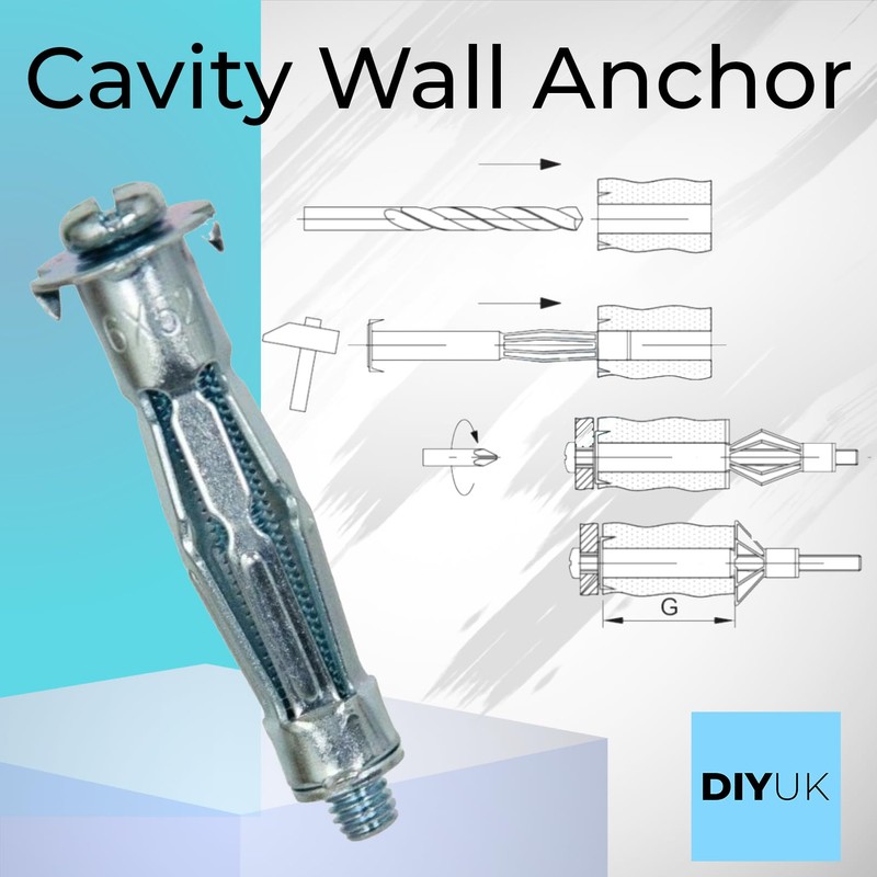 M5 x 51mm (5x16) Plasterboard Cavity Wall Fixings Anchor Heavy