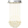 Tangkula Modern K9 Crystal Raindrop Chandelier, Flush Mount LED Ceiling