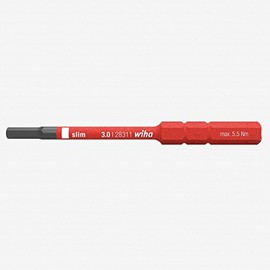 Wiha 28336 4.0 x 90mm Insulated Slim Hex Torque Screwdriver Blade