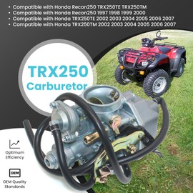 Recon 250 TRX250 Carburetor Compatible with Honda Recon250 TRX250 TRX250TE TRX250TM ATV Carb