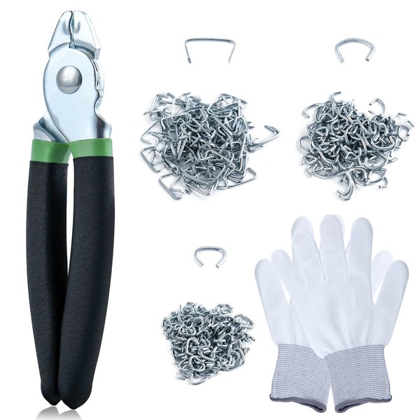 SPEEDWOX 362pcs Hog Ring Pliers Kit Hog Ring Pliers Angled