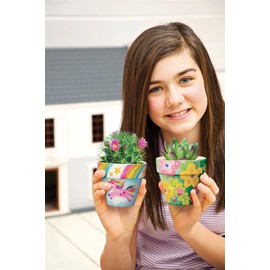 4M Paint Your Own Teracotta Flower Pots - Arts and Craft Painting Kit for Children Ages 8+
