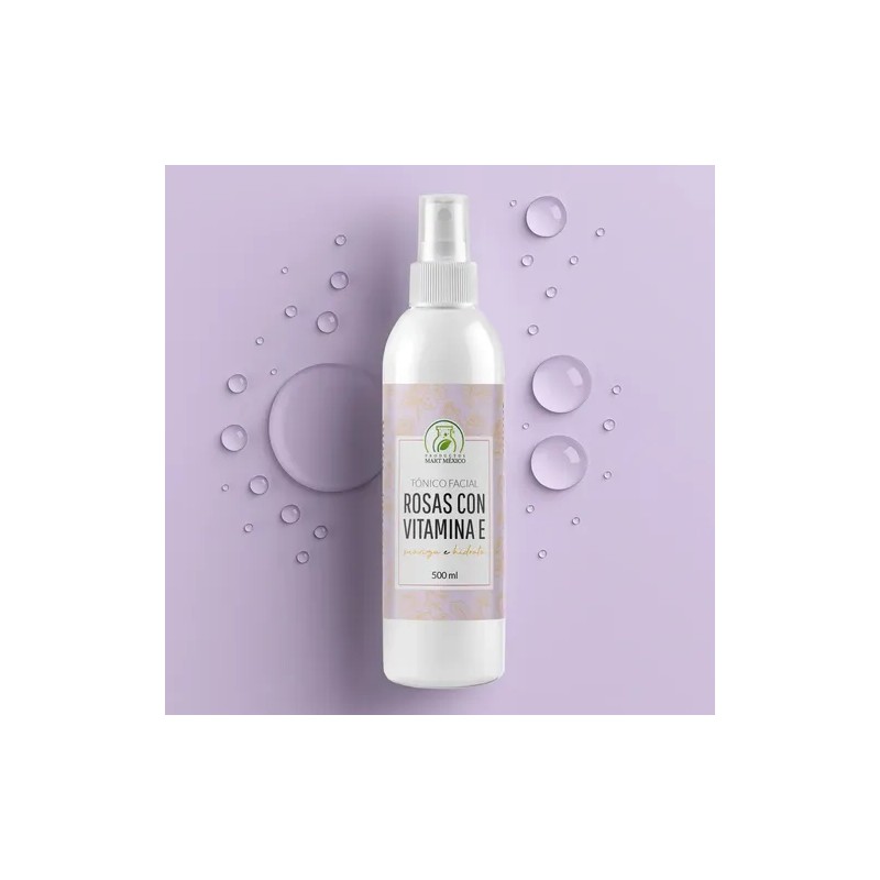 Tónico Facial Rosas Con Vitamina E Ilumina Y Repara 500