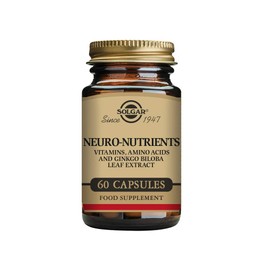 Solgar Neuro-Nutrients Vegetable Capsules - Pack of 60 - For Mental Clarity, Alertness and Mood Regulation - Vegan, Gluten Free and Kosher