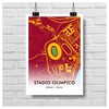 GroundDesigns A.S. ROMA Football Gift STADIO OLIMPICO Roma Italia 90