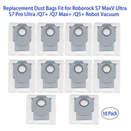 Replacement Dust Bags for Roborock Q8 Max+ / S8+ / S8 Pro Ultra / Q7 Max+/ S7 MaxV Ultra Robot Vacuum Bag, 3L Large (10 Pack)