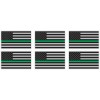 Unbranded/Generic 6 Mini Thin Green Line American Flag Stickers Decals