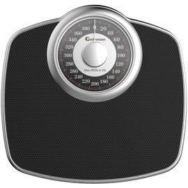 Adamson A25 Scales for Body Weight - Up to 400 LB - New - 5.3" Dial on 12.4" x 10.2" Platform - Anti-Skid Rubber Surface - Bathroom Scale Analog - Durable with 20-Year Assurance - Silver