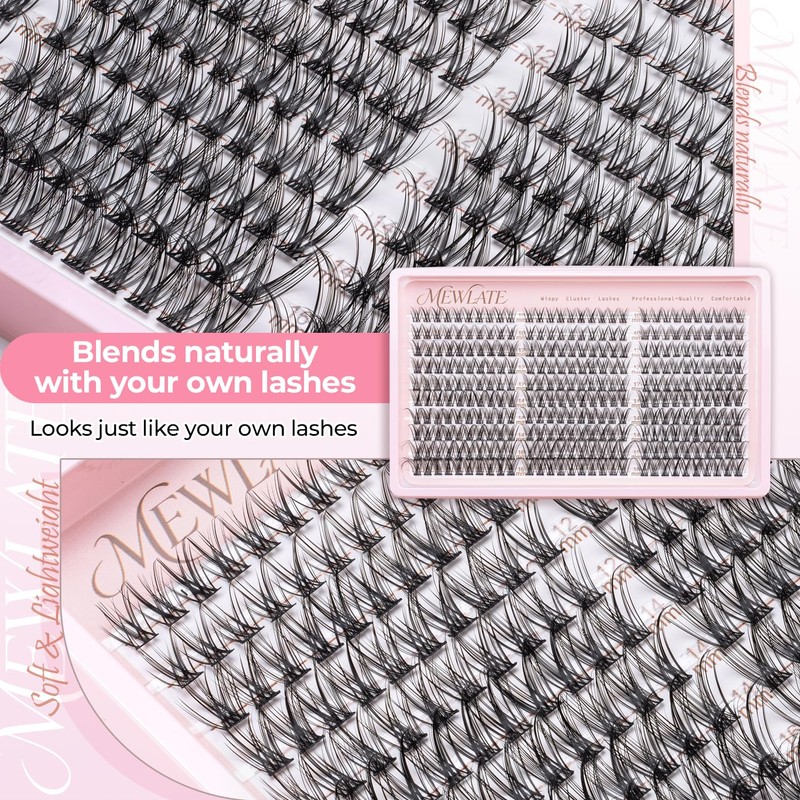 Wispy Anime Fairy Lash Cluster Refills, D Curl Fluffy Layered