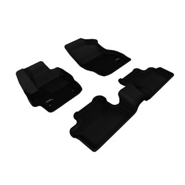 3D MAXpider Complete Set Custom Fit All-Weather Floor Mat for Select Mazda3 Models - Kagu Rubber (Black)