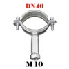 2Pcs Stainless Steel Pipe Support, Adjustable Pipe Bracket Clamp Pipe