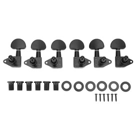 Guitar Machine Head Tuner Metal Semicircle Totally Sealed Guitar Tuning Pegs for Replacement 3L3R Black